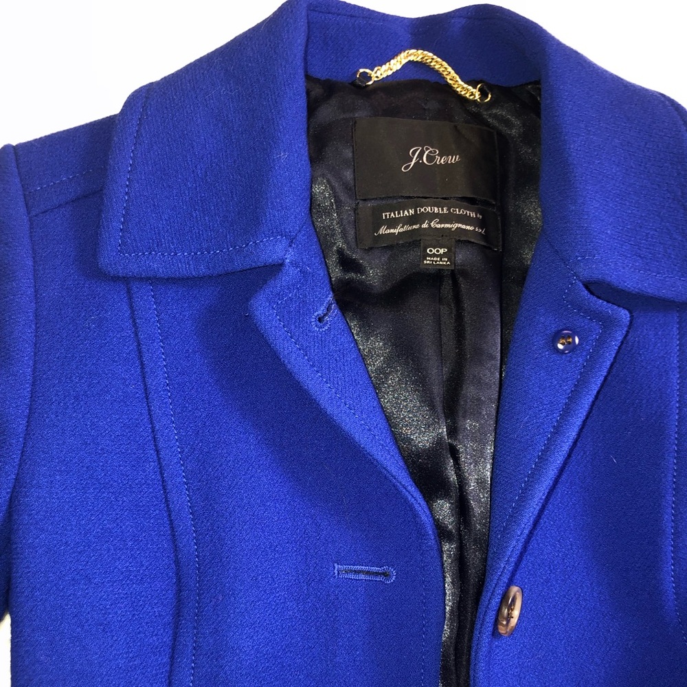 J. Crew Women's Blue Lady Day Coat - Picture 4 of 7